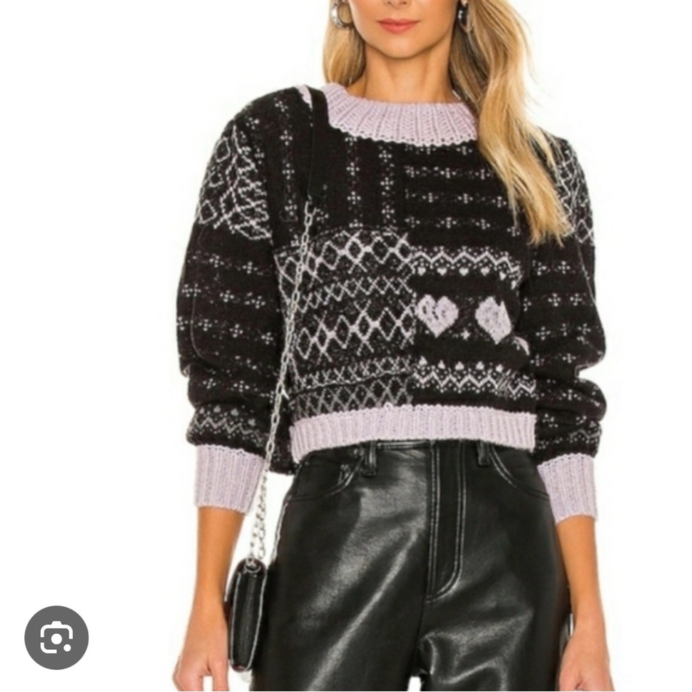 FREE PEOPLE ONYX SNOW GLOBE SWEATER